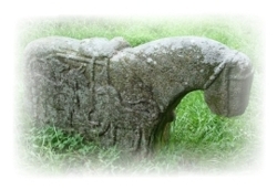 A horse shaped ancient gravestone in Georgia